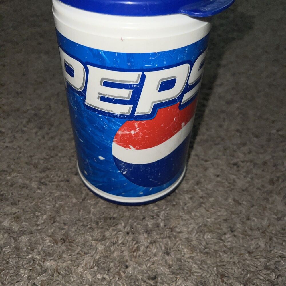 VTG PEPSI Whirley Travel Mug w/ Lid &‎ Handle 32 oz